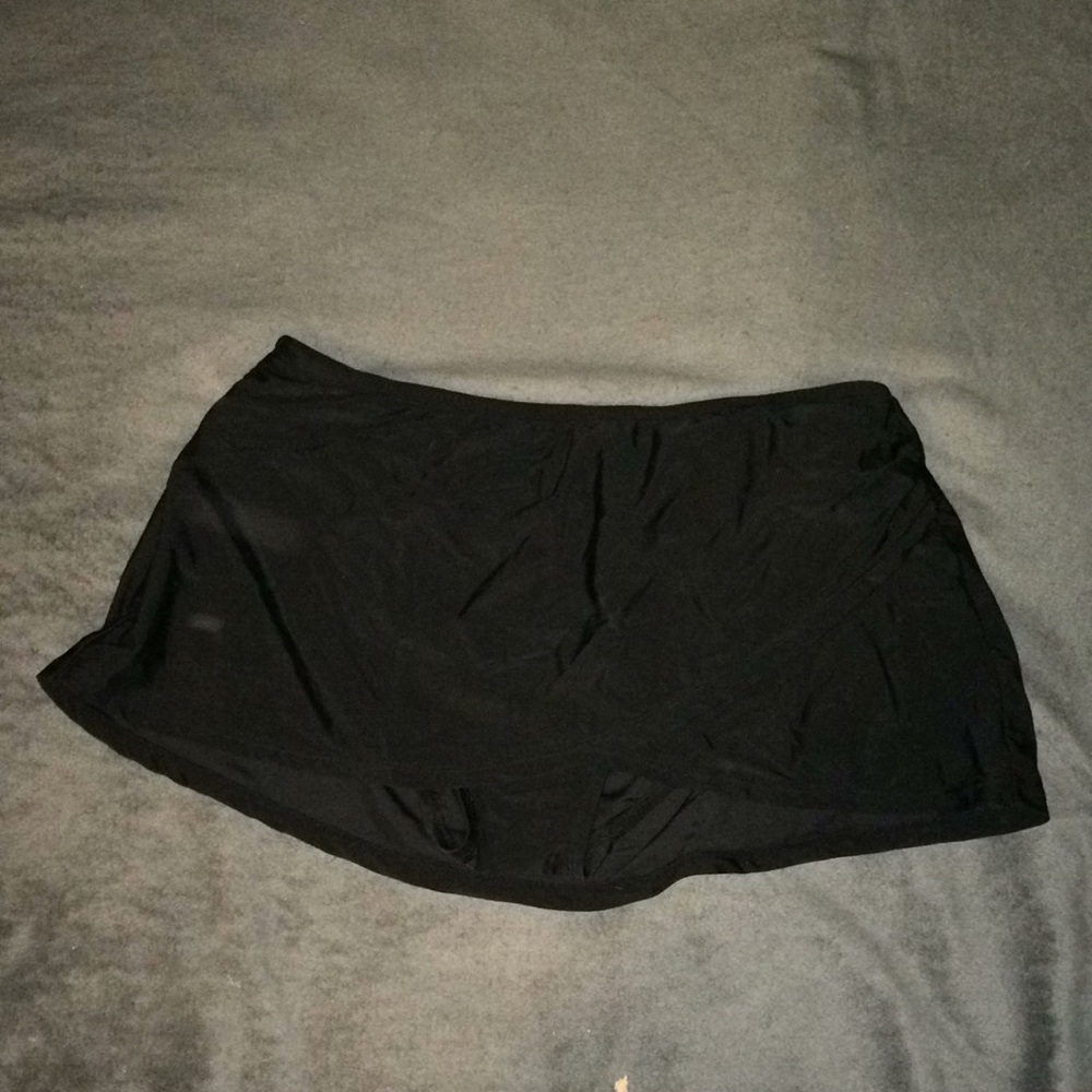 Black bathing suit skirt